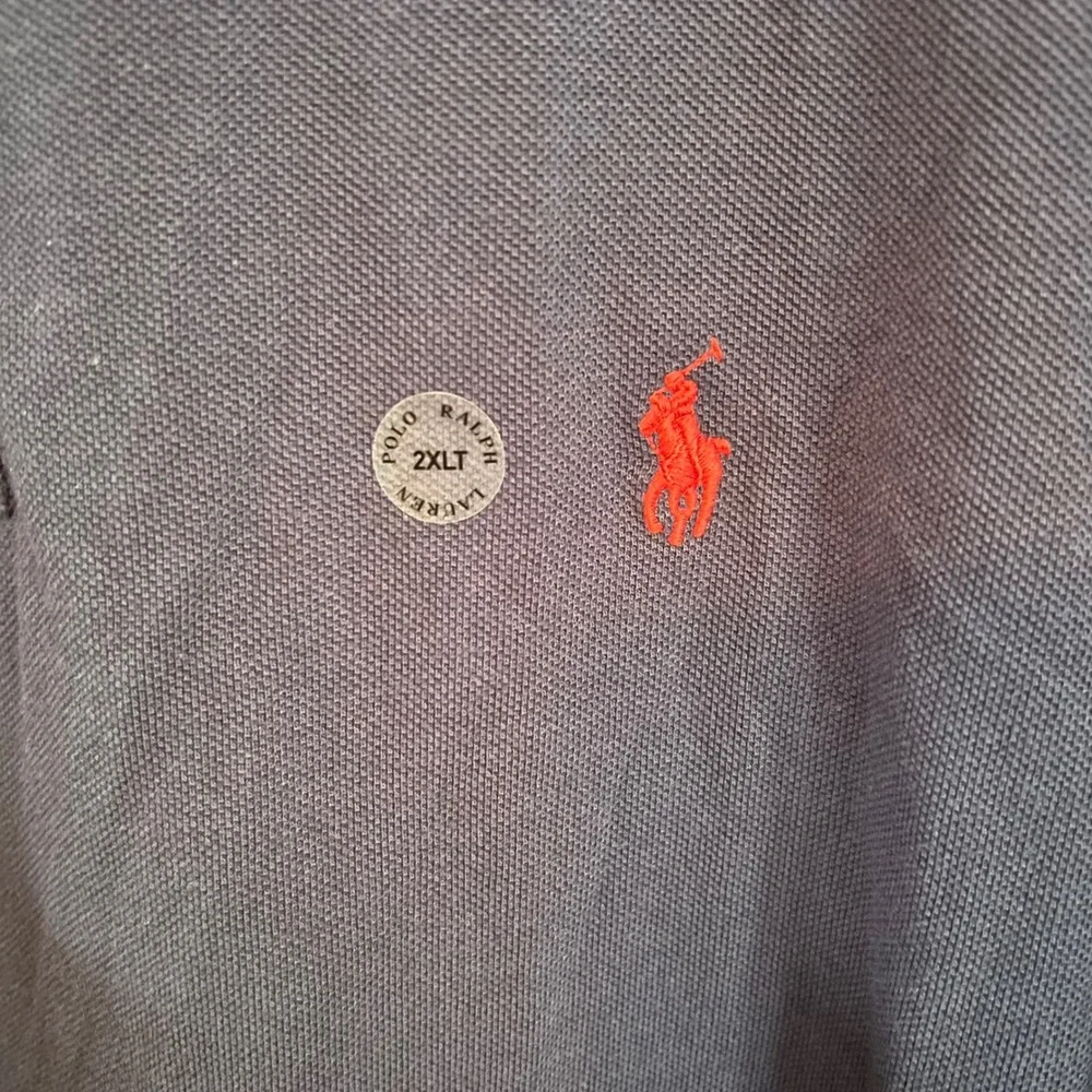 Polo Ralph Lauren Mens 2XLT Navy Blue Short Sleeve Pique Polo Shirt Red Pony NWT